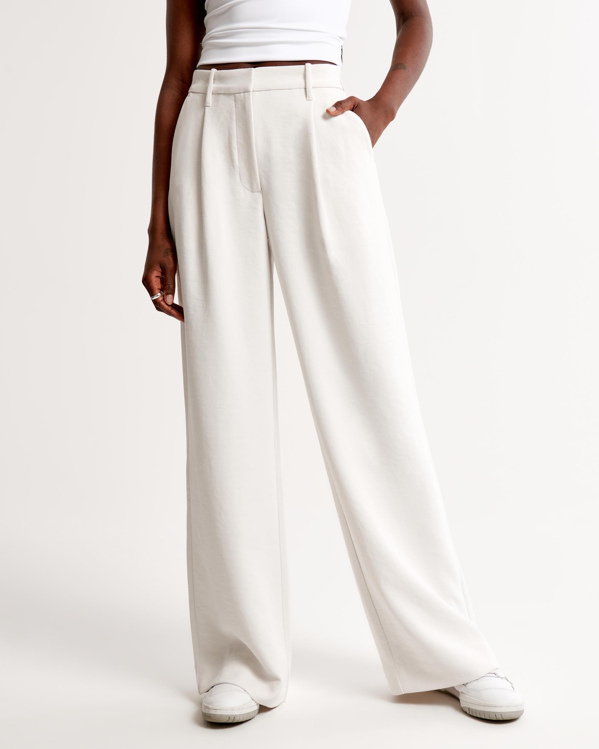 A&F Harper Tailored Premium Crepe Pant Product Image