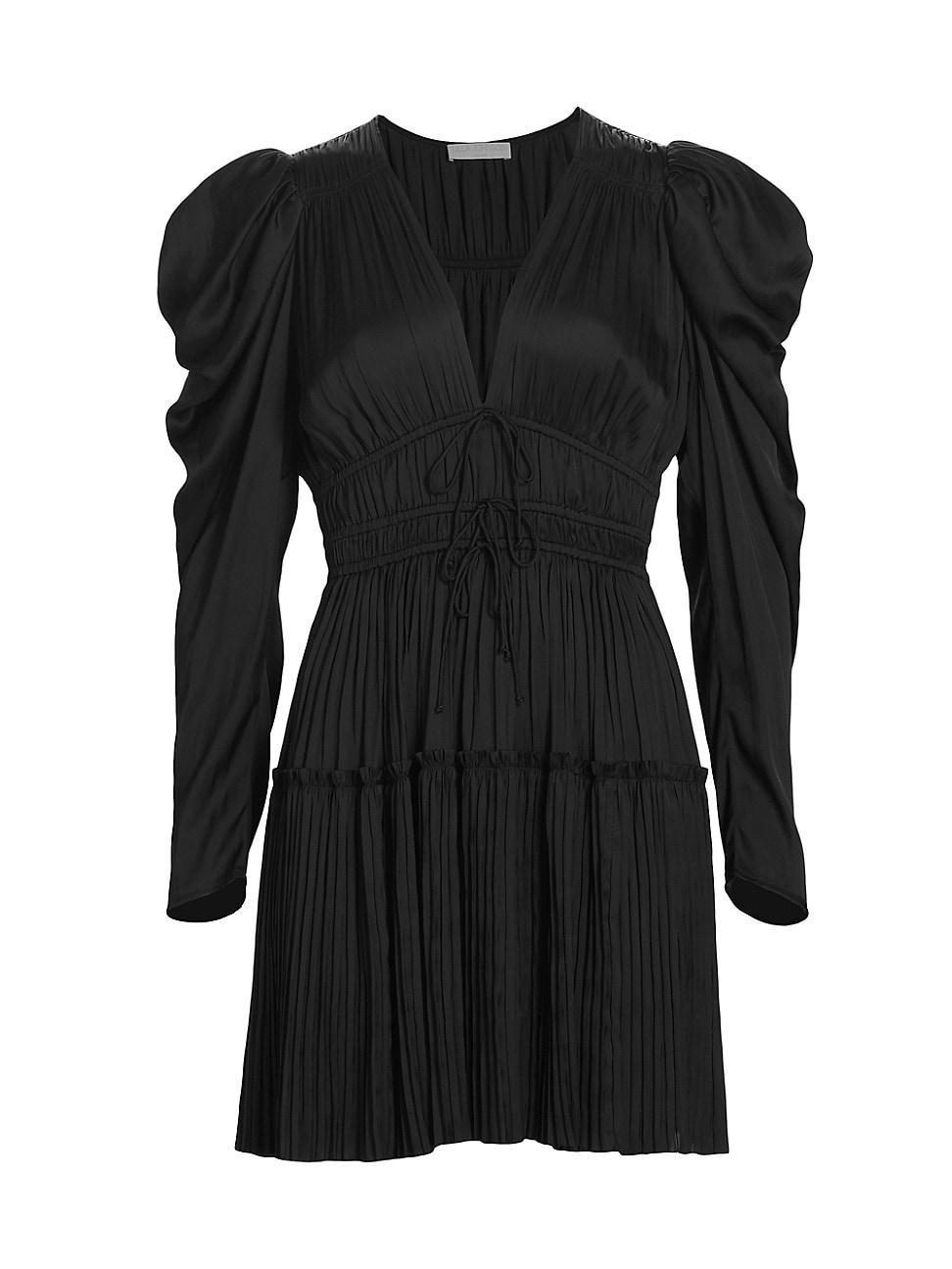 Womens Lu Satin Pleated Minidress Product Image