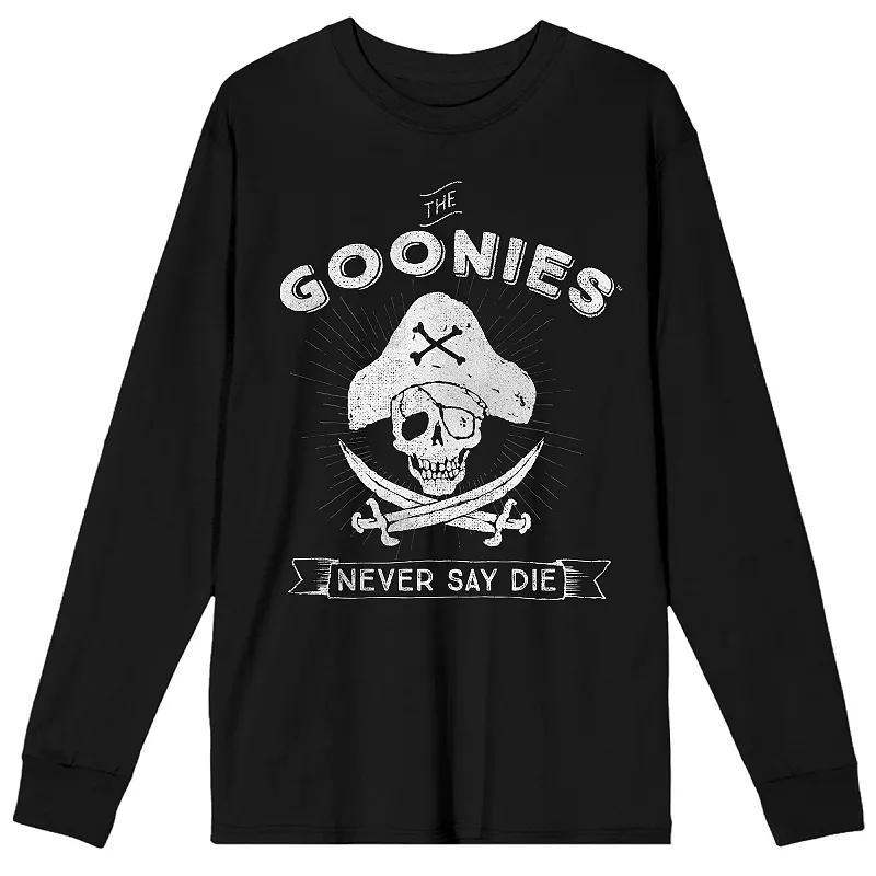 Men's The Goonies Never Say Long Sleeve Tee, Size: XL, Black Product Image