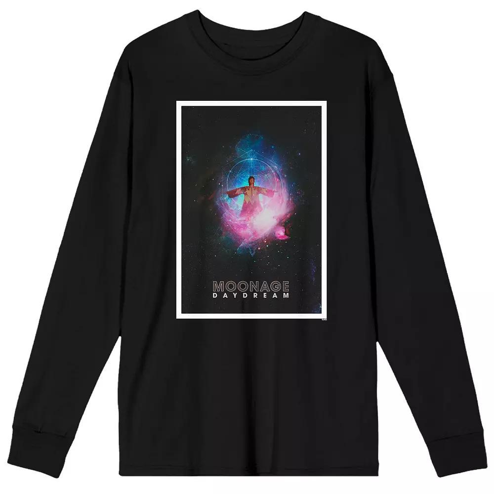 Men's David Bowie Moonage Daydream Long Sleeve Graphic Tee, Size: XXL, Black Product Image