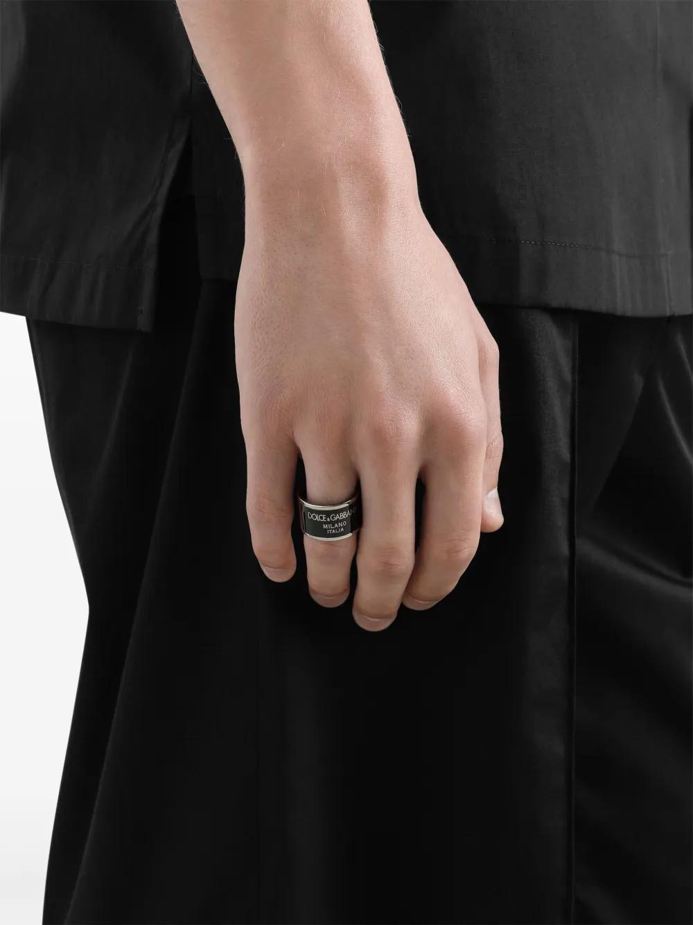 logo-embellished ring Product Image