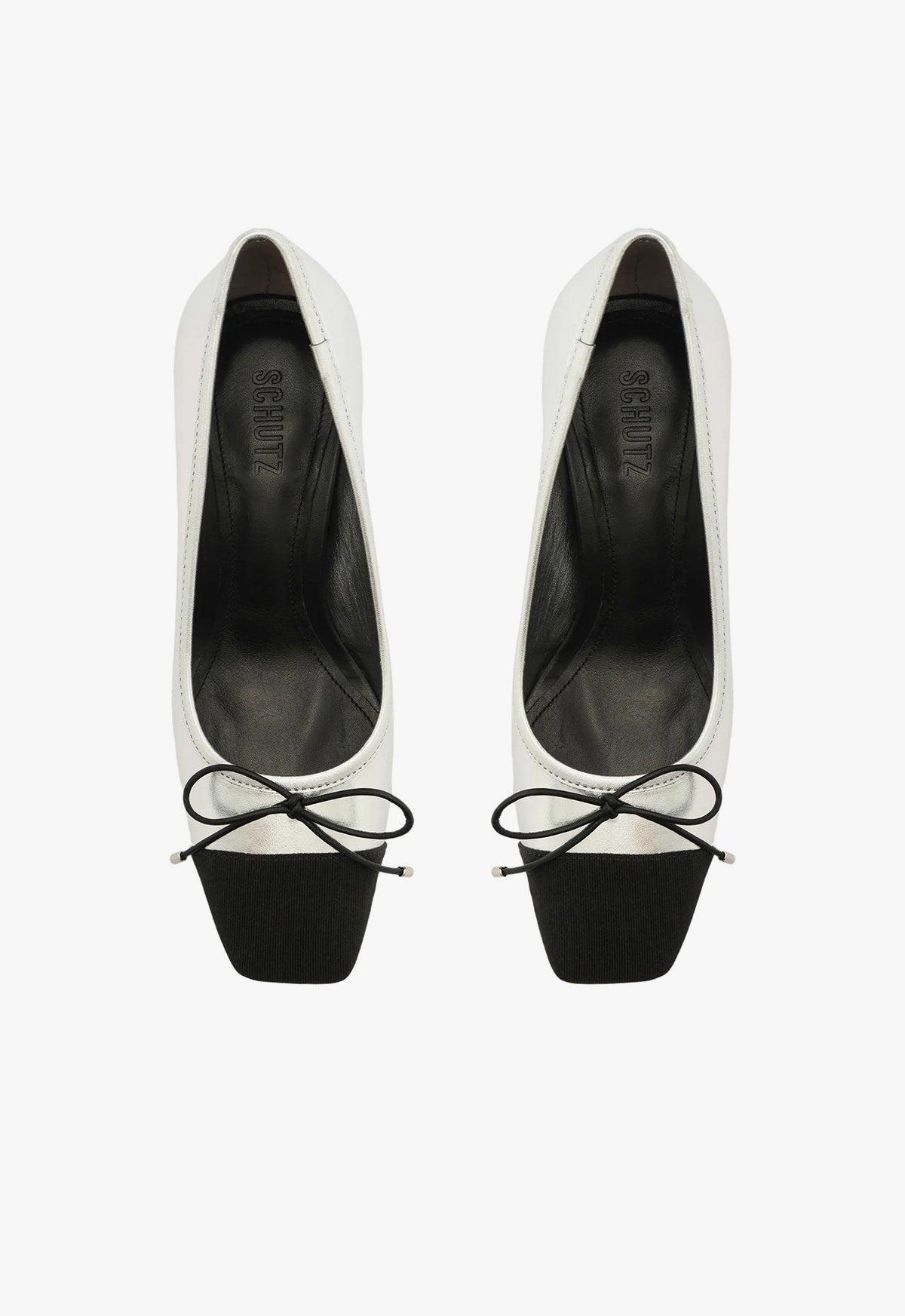 Arissa Block Metallic Leather Pump Product Image
