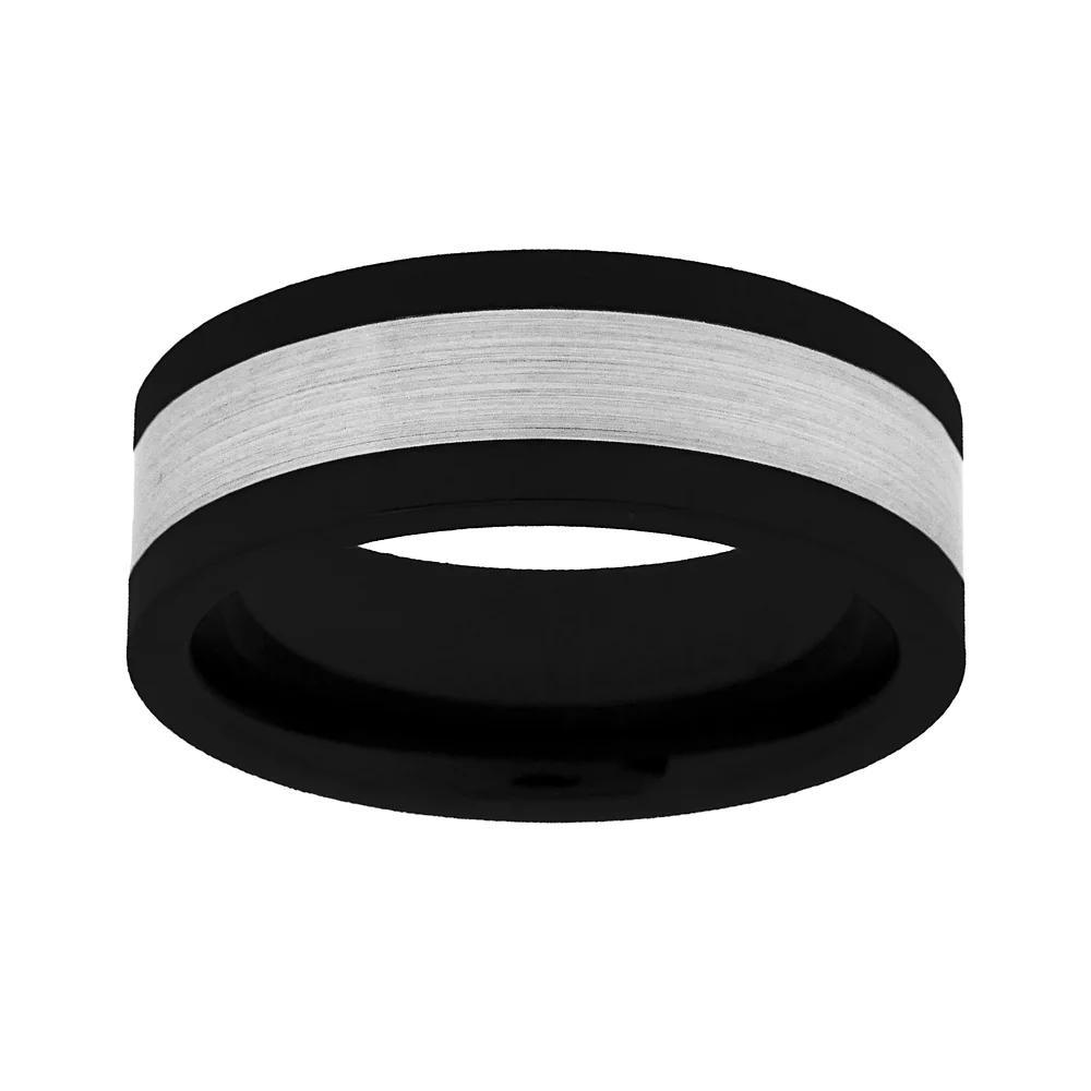 Tungsten and Black Ceramic Wedding Band, Men's, Size: 13, Multicolor Product Image