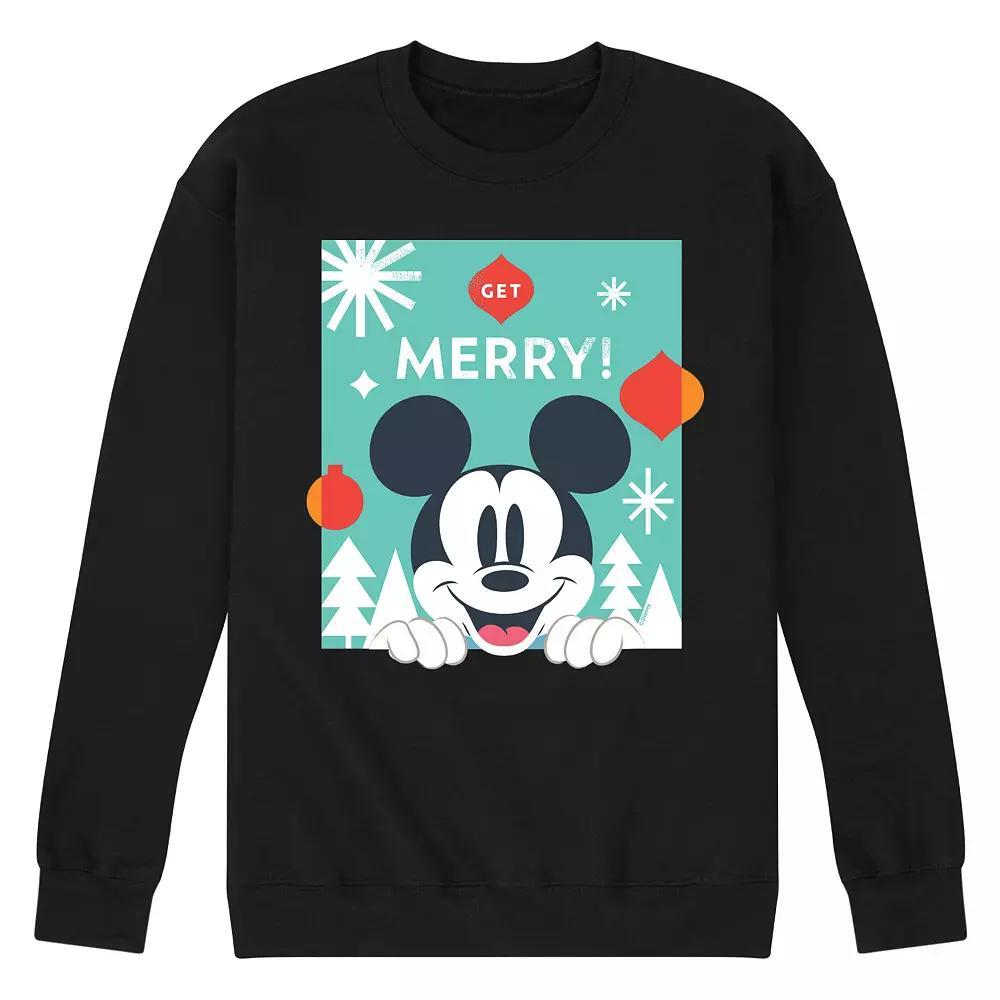 Disney's Men's Get Merry Fleece, Size: Large, Black Product Image