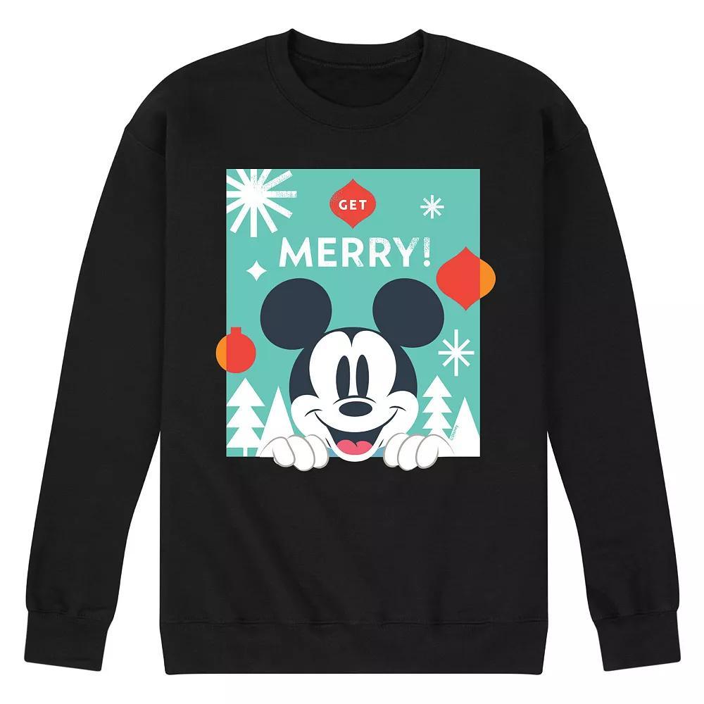 Disney's Men's Get Merry Fleece, Size: Large, Black Product Image