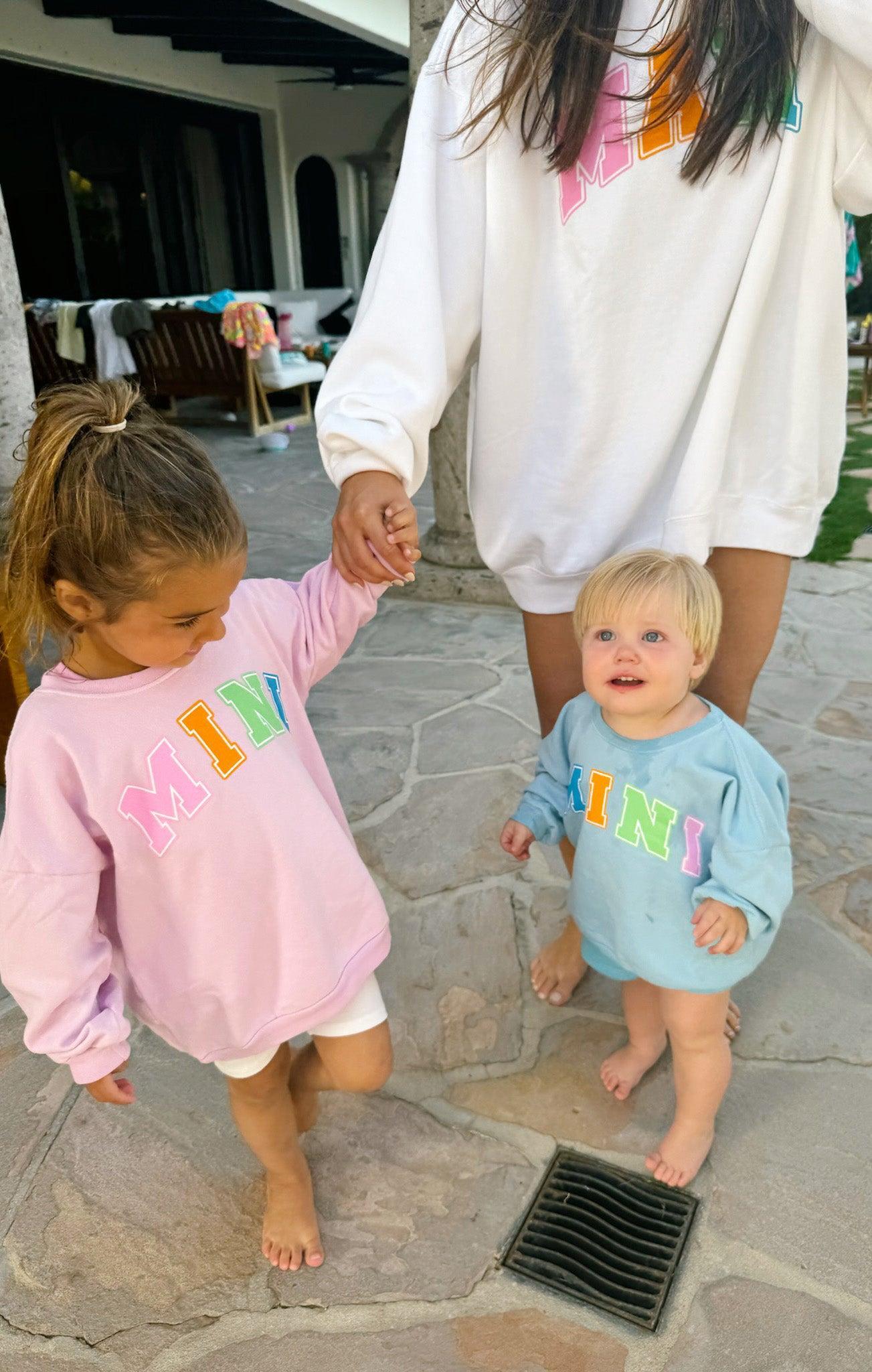 Davis Sweatshirt ~ Blue Mini Graphic Kids Product Image