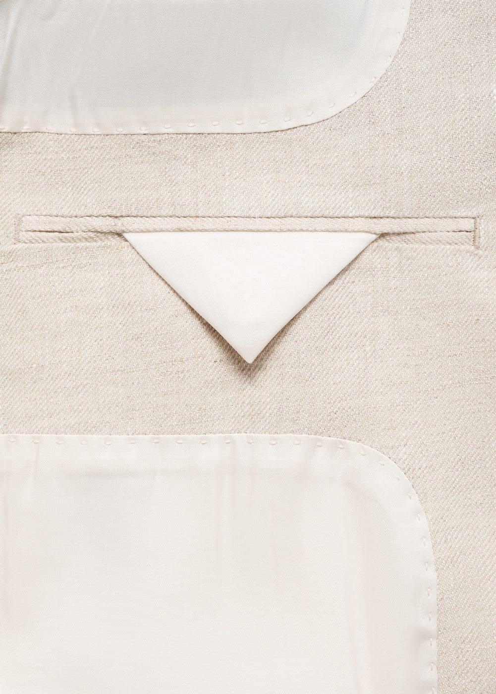 100% linen slim-fit suit blazer - Men | MANGO USA Product Image