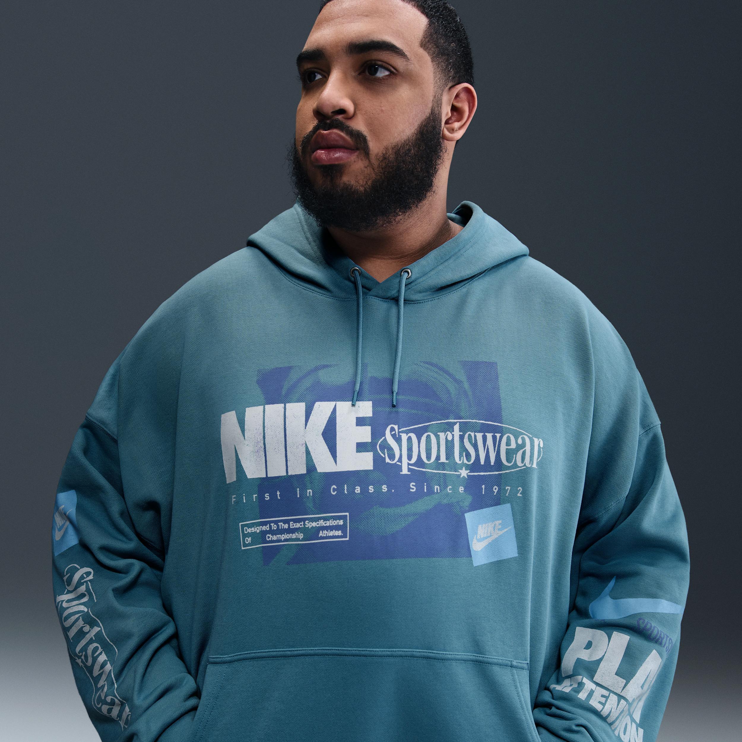 Nike Men's Club Oversized French Terry Pullover Hoodie Product Image