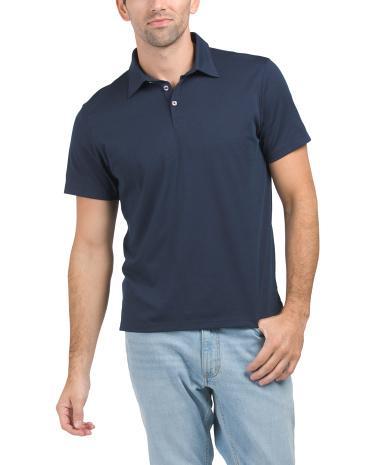 Short Sleeve Lux Polo T-shirt for Men | Polyester/Cotton Product Image