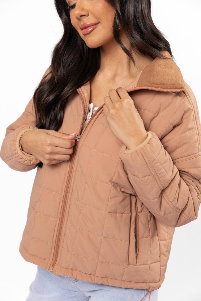 Vail Valley Brown Lightweight Puffer Jacket FINAL SALE Product Image