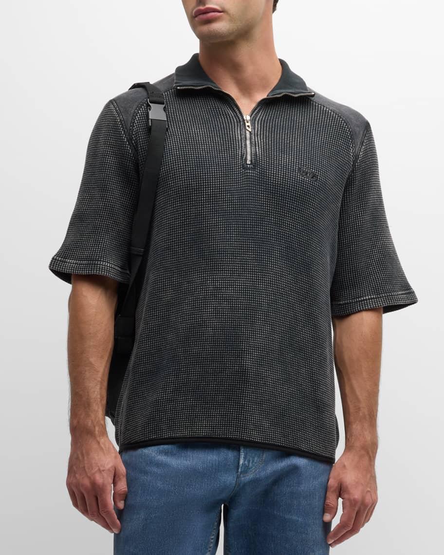 Men's Quarter-Zip Waffle Sweater Product Image
