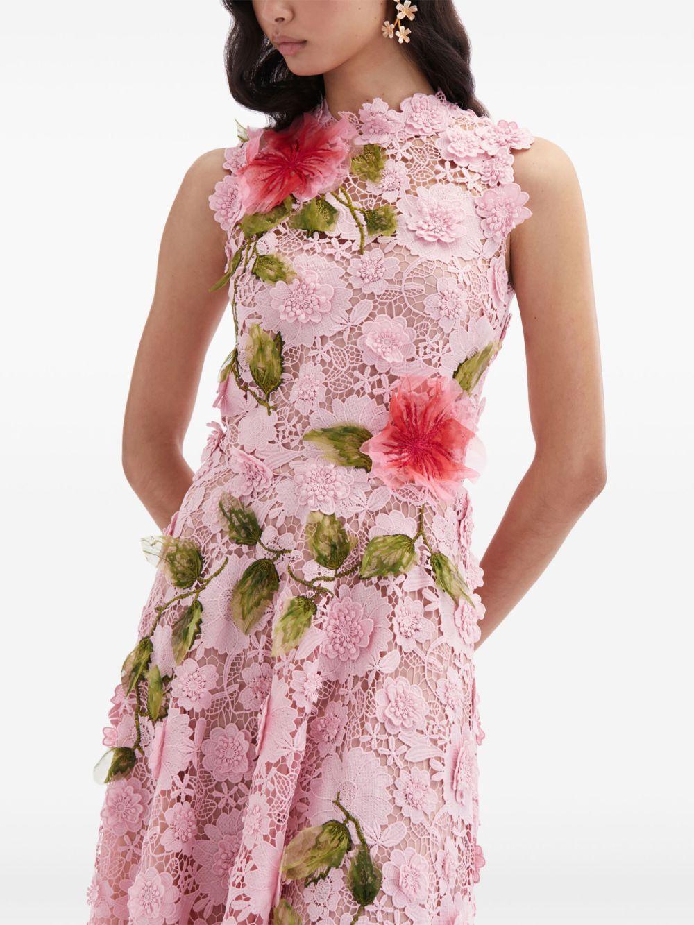 Hibiscus guipure sleeveless dress Product Image