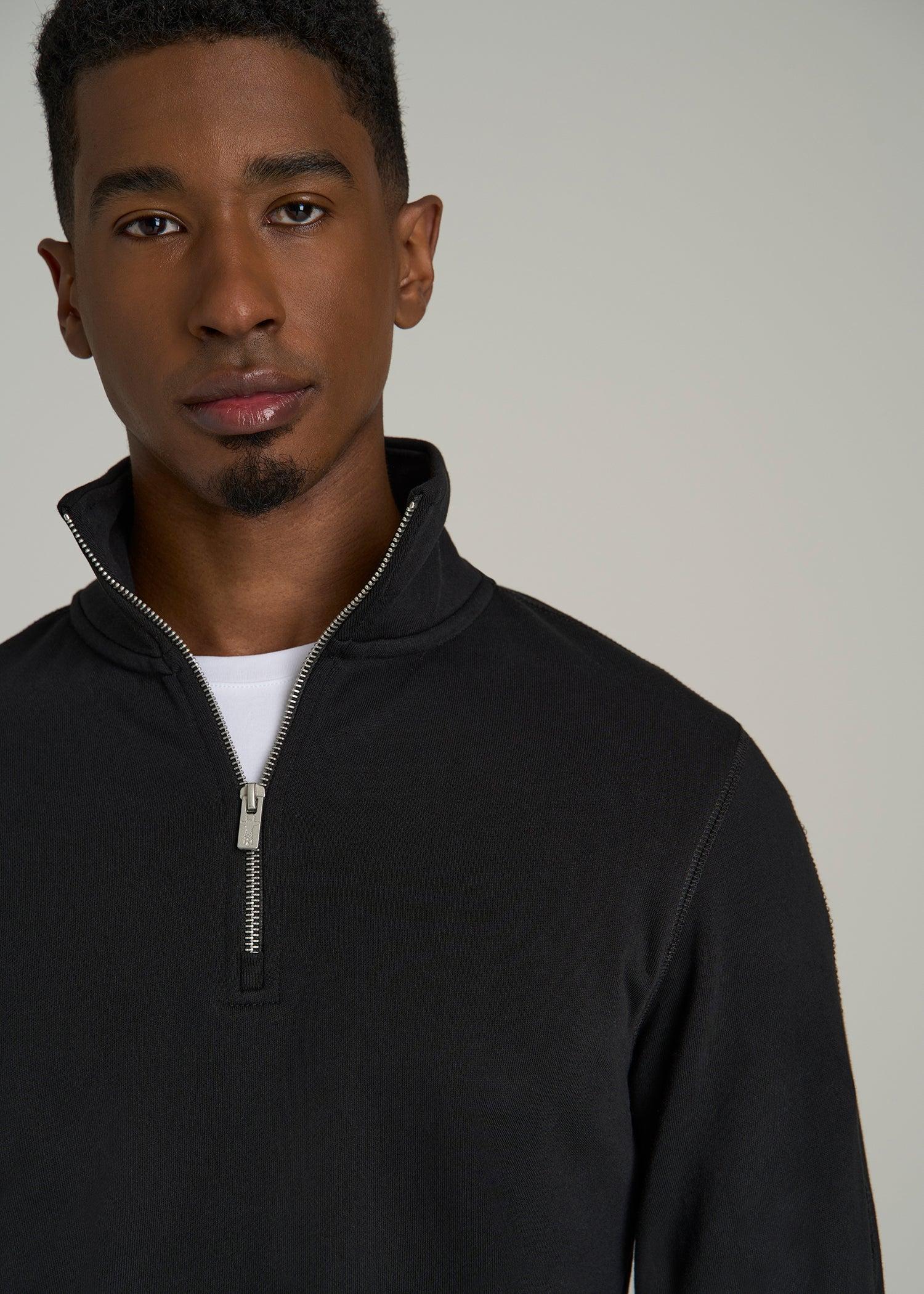 Wearever 2.0 French Terry Quarter-Zip Tall Men's Sweatshirt in Black Product Image