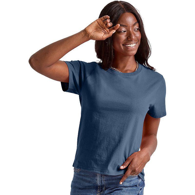 Women's Hanes® Essentials Classic Fit Tee, Size: XS, Black Product Image