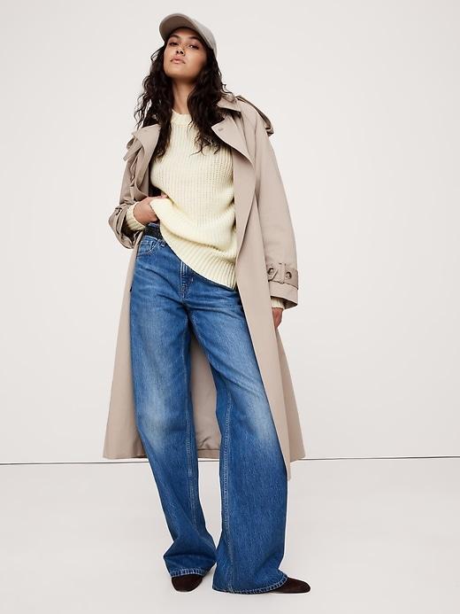 Oversized Crew-Neck Cotton Sweater Product Image