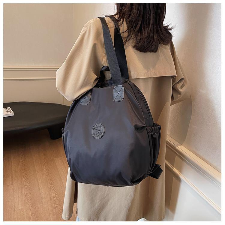 Plain Fabric Backpack Tote Product Image