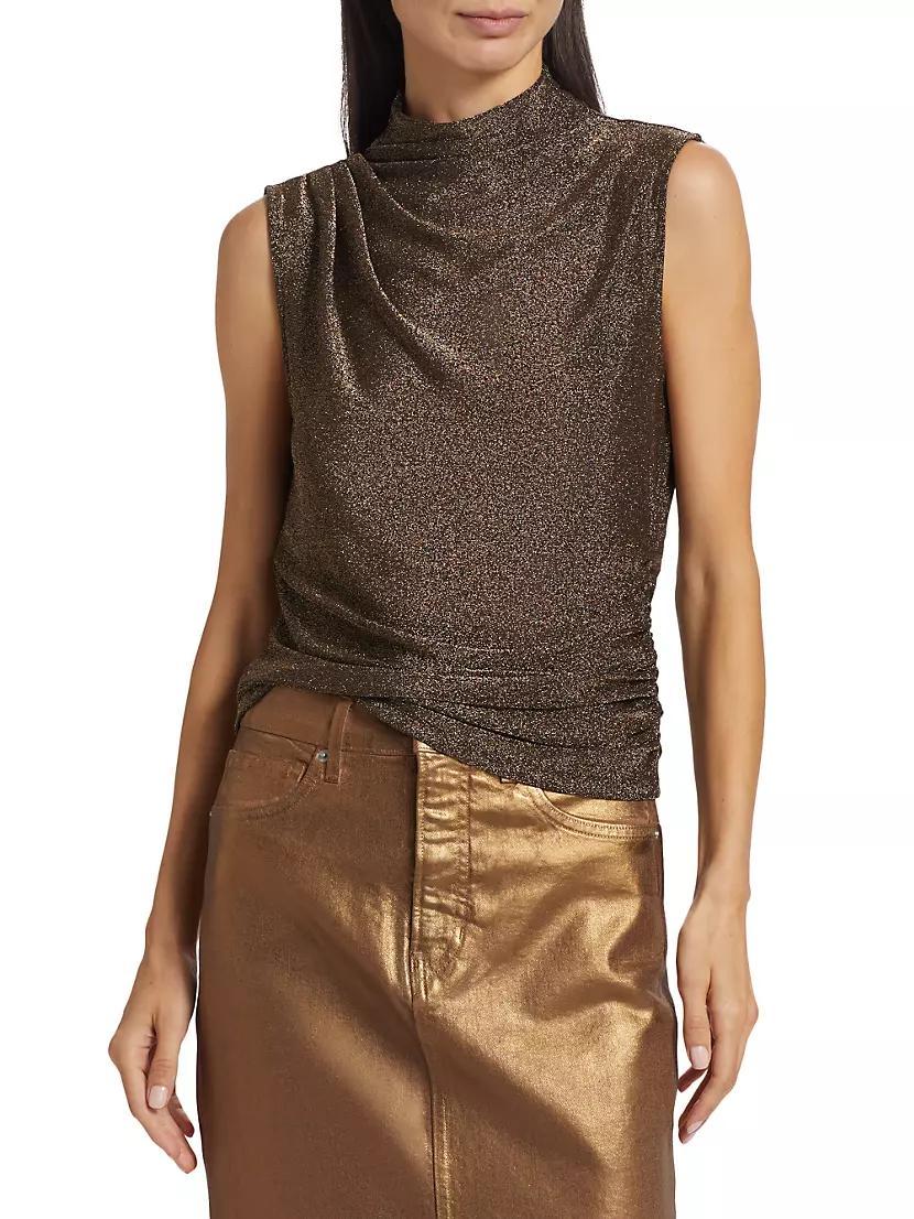 Mylie Metallic Draped Top Product Image