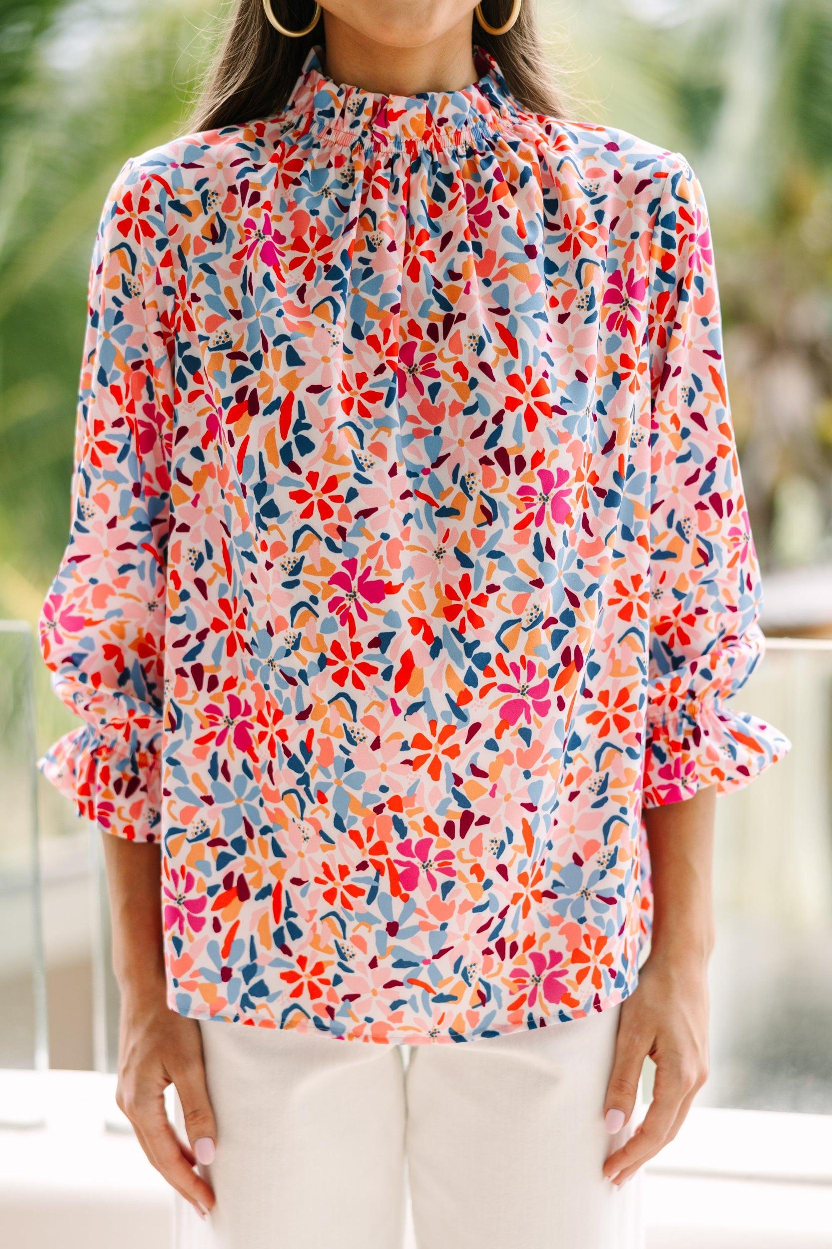 Tried and True White Floral Blouse Female Product Image