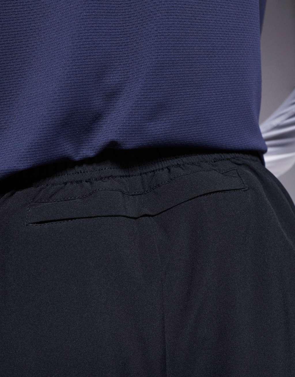 4505 Icon 3 inch quick dry running shorts with back phone pocket 2 pack in black and light blue Product Image