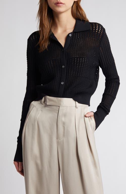 Shrunken Crochet Cardigan Product Image