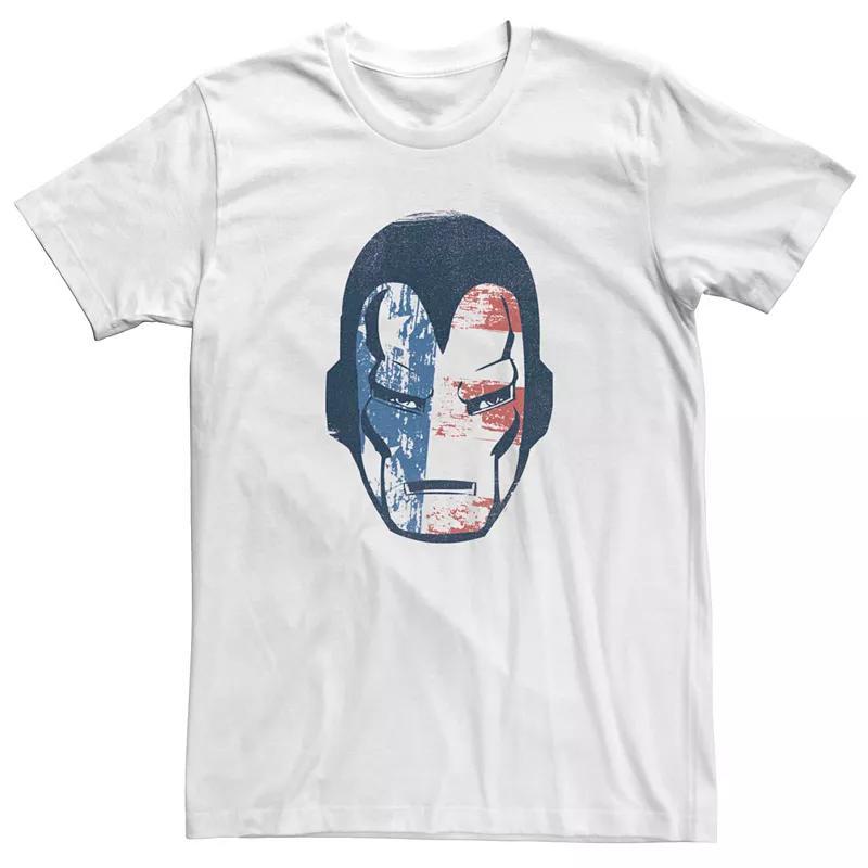 Men's Marvel Iron Man American Flag  Fill Tee, Size: XL, White Product Image