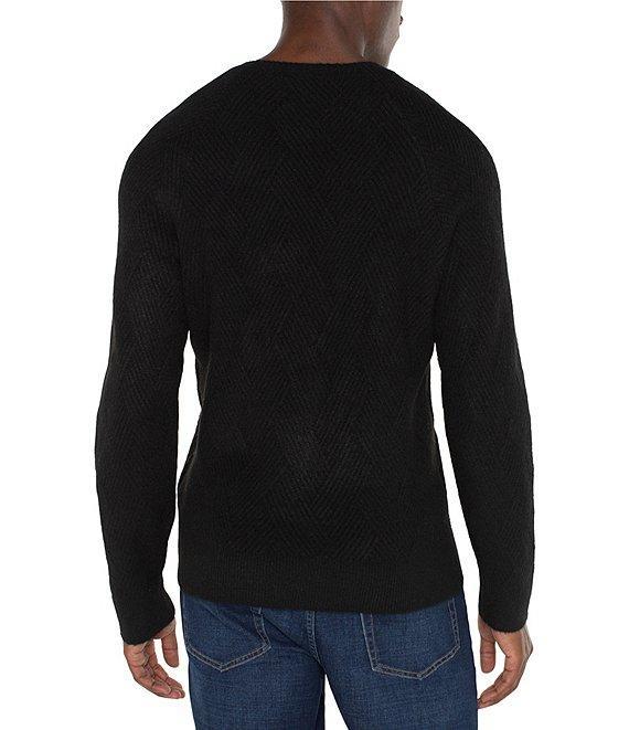 Liverpool Los Angeles Long Sleeve Textured Knit Sweater Product Image