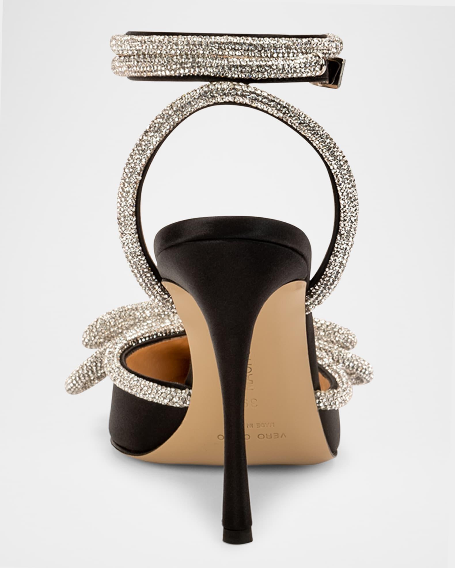 Stass Double Bow Ankle-Strap Pumps Product Image