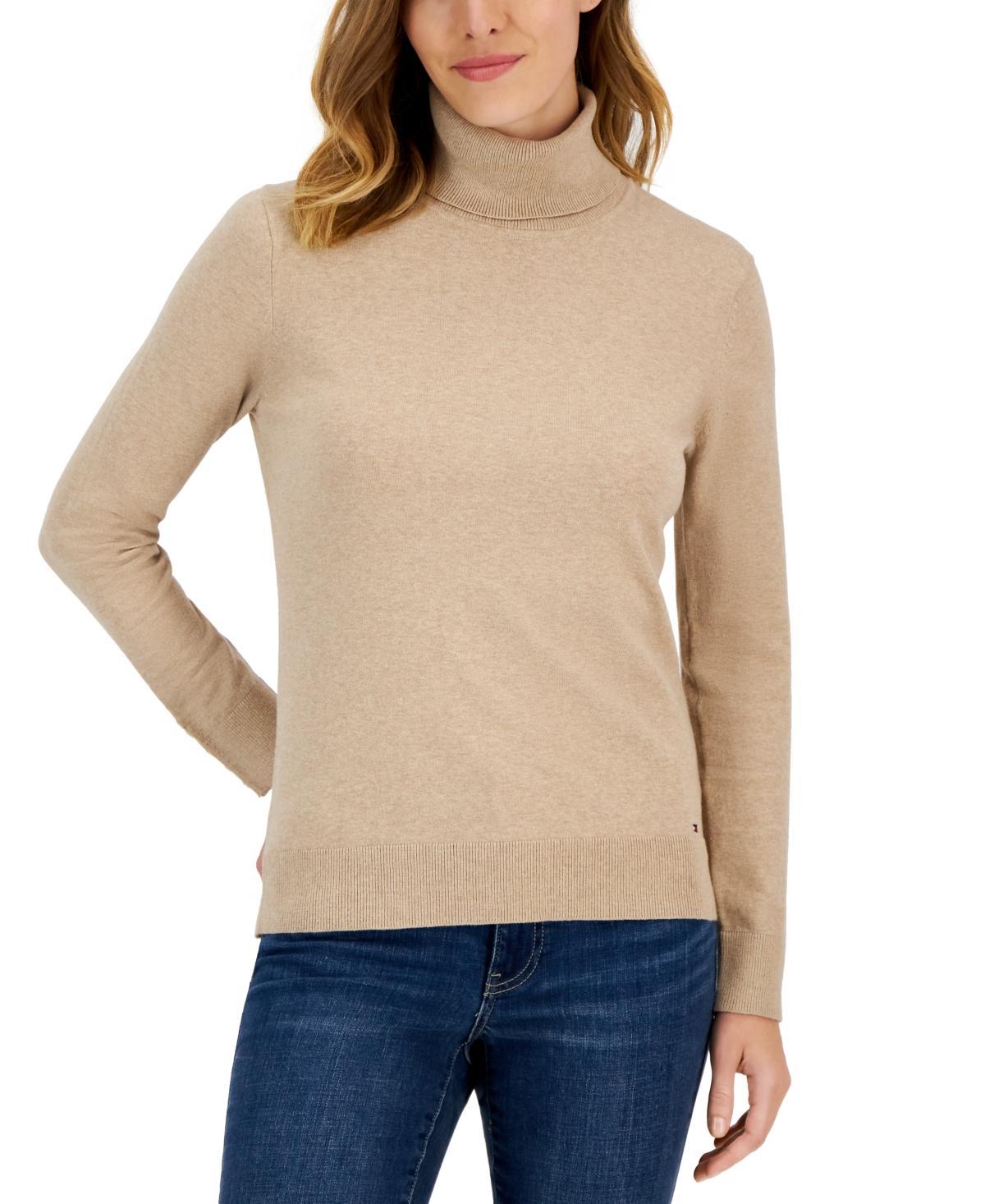 Tommy Hilfiger Solid Turtleneck Sweater (True ) Women's Sweater Product Image