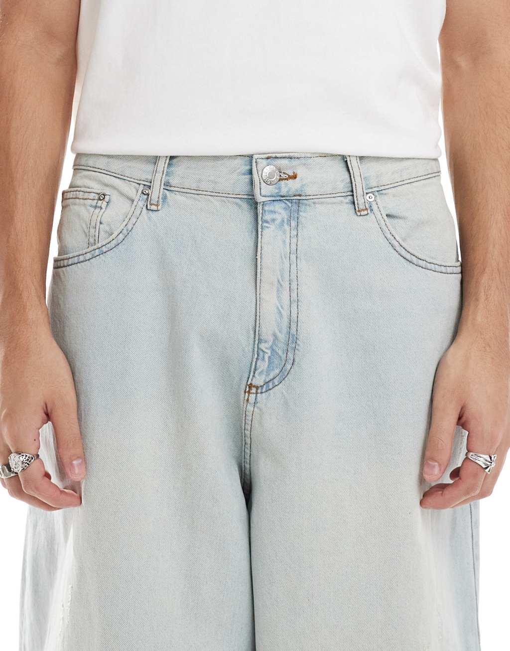 ASOS DESIGN oversized baggy jeans in light wash Product Image
