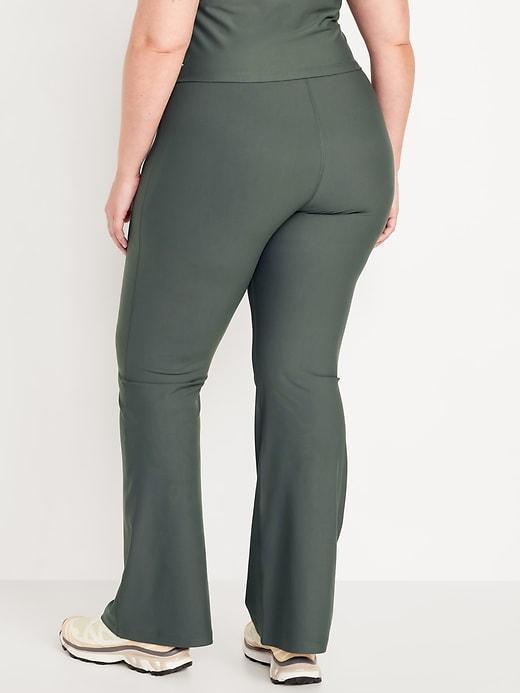 Extra High-Waisted PowerSoft Rib Flare Leggings Product Image