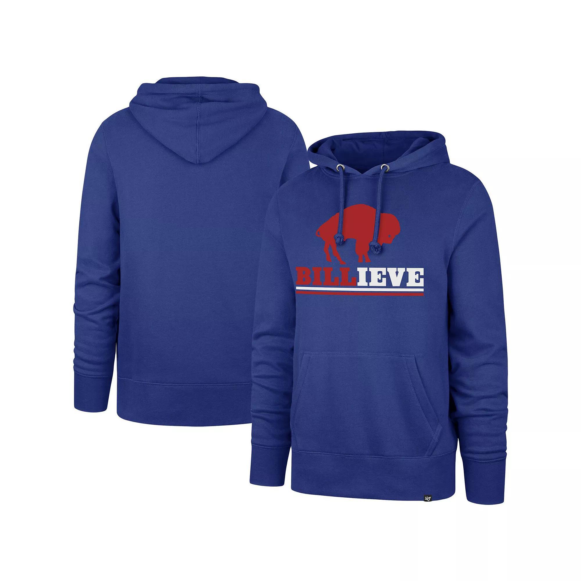 Men's '47 Royal Buffalo Bills Regional Headline Pullover Hoodie, Size: XL, Blue Product Image