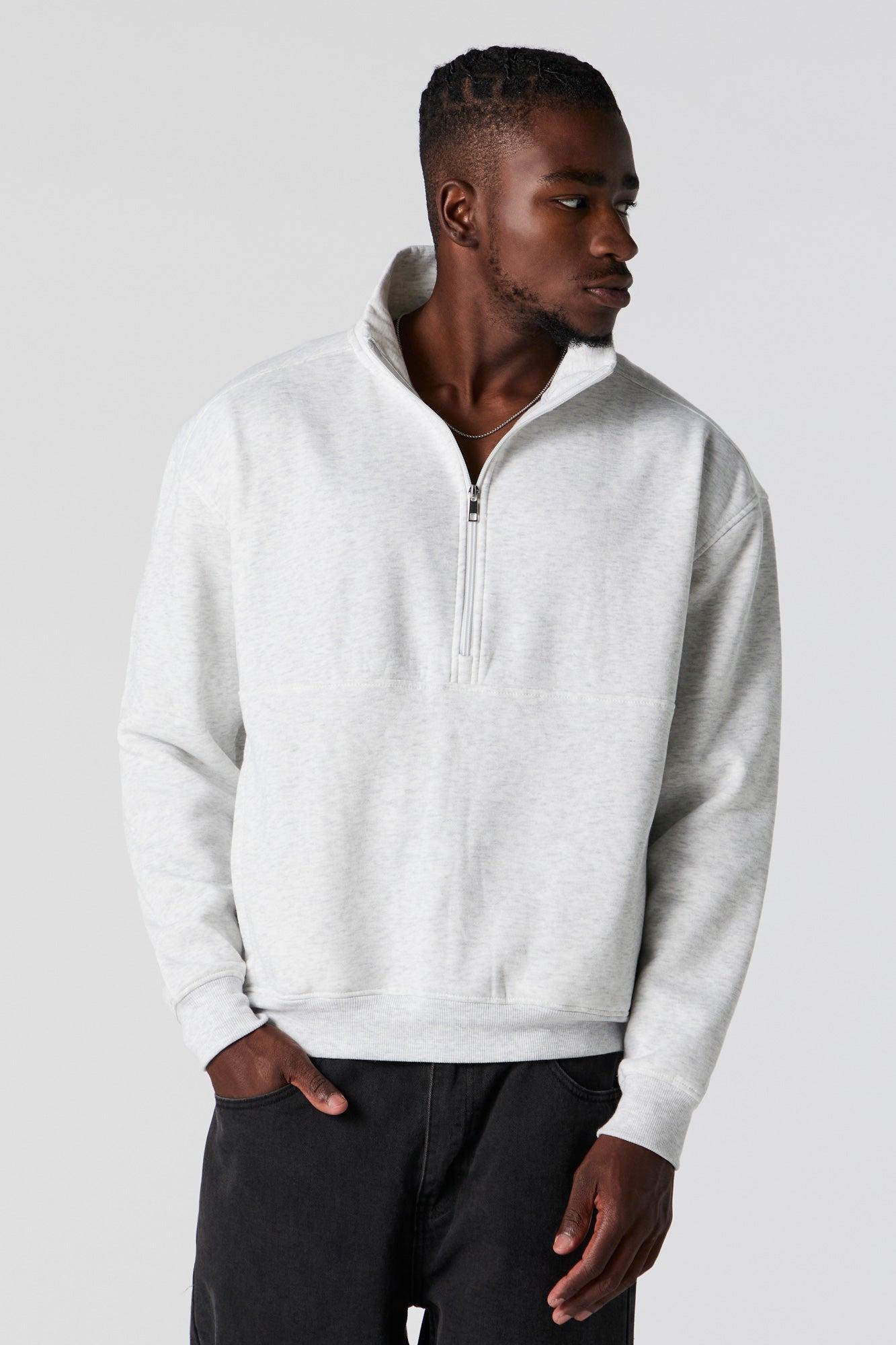 Half Zip Fleece Sweatshirt Male Product Image