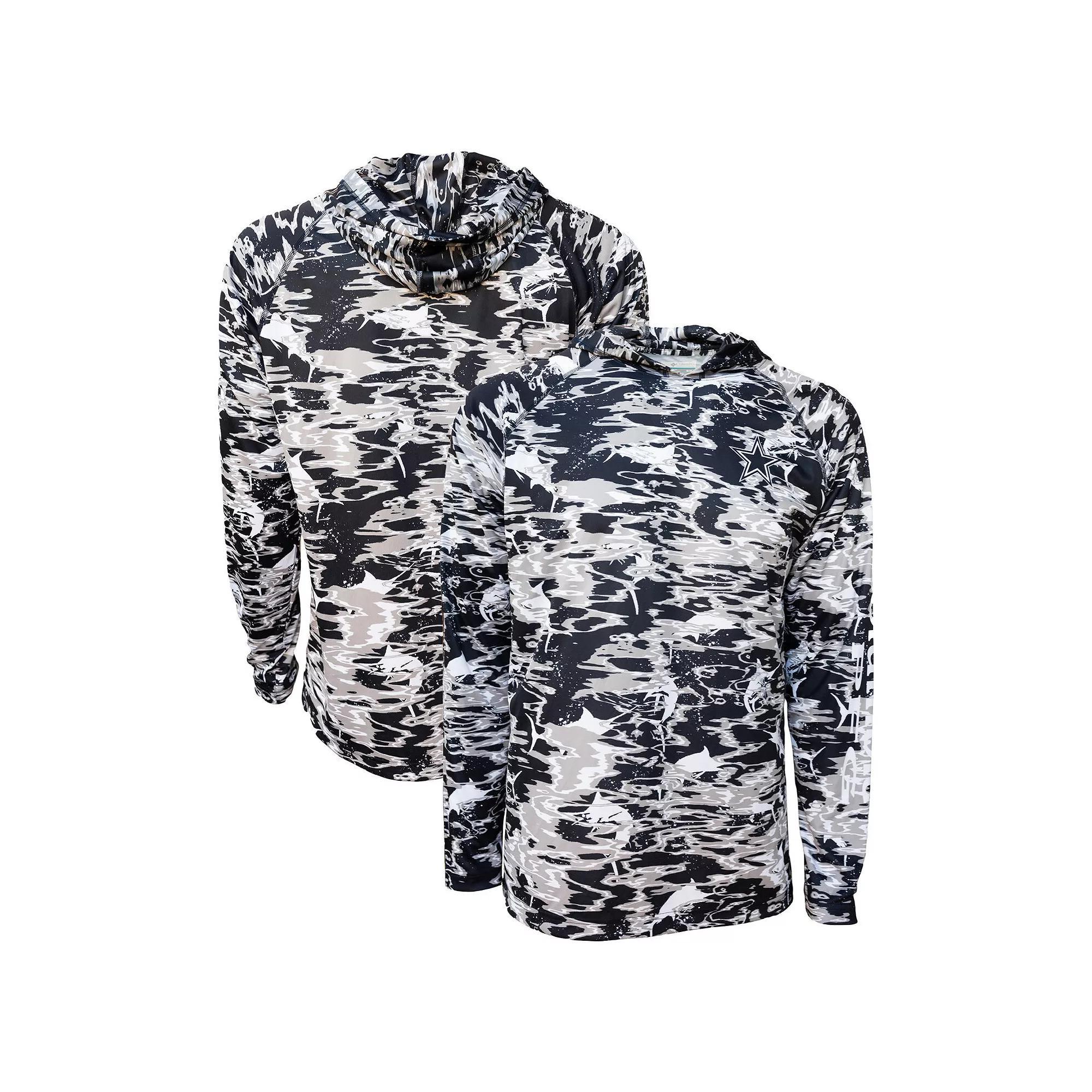 Men's Columbia Navy Dallas Cowboys Camo Super Terminal Tackle Pullover Hoodie, Size: 2XL, Blue Product Image