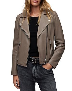 Womens Dalby Leather Biker Jacket Product Image