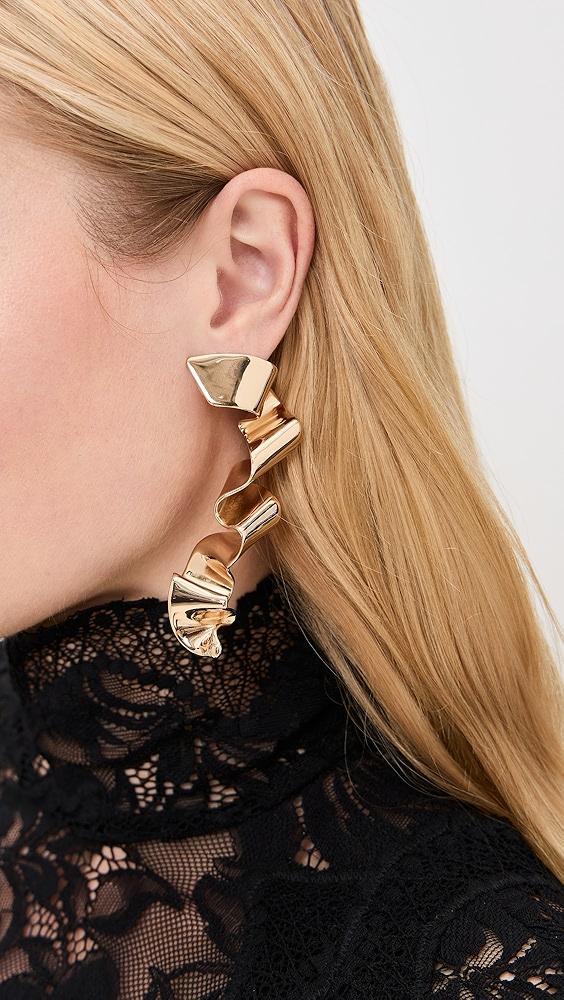 Elsie Frieda Metal Sculpture Ribbon Earrings | Shopbop Product Image