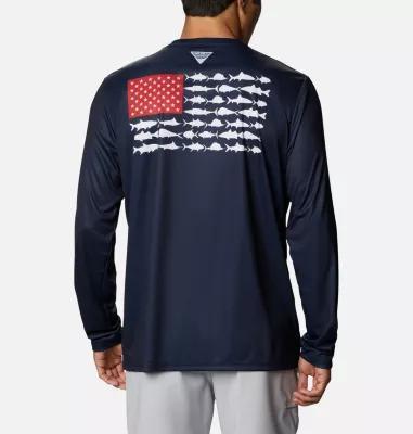 Columbia Men's Terminal Tackle PFG Fish Flag Long Sleeve Shirt- Product Image