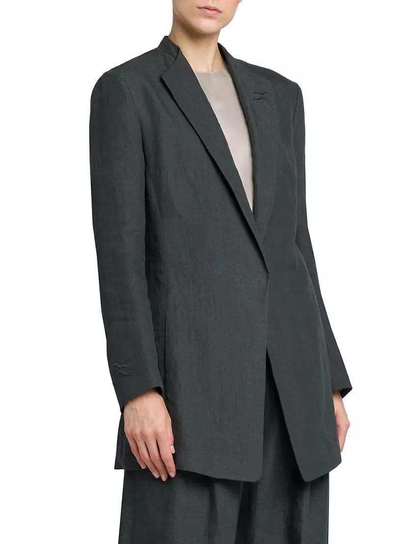 Compact Linen Blazer Product Image