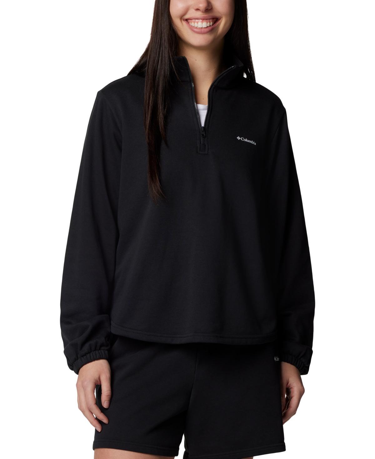 Women's Columbia Trek French Terry Half-Zip Pullover Sweatshirt, Size: XS, Safari Product Image