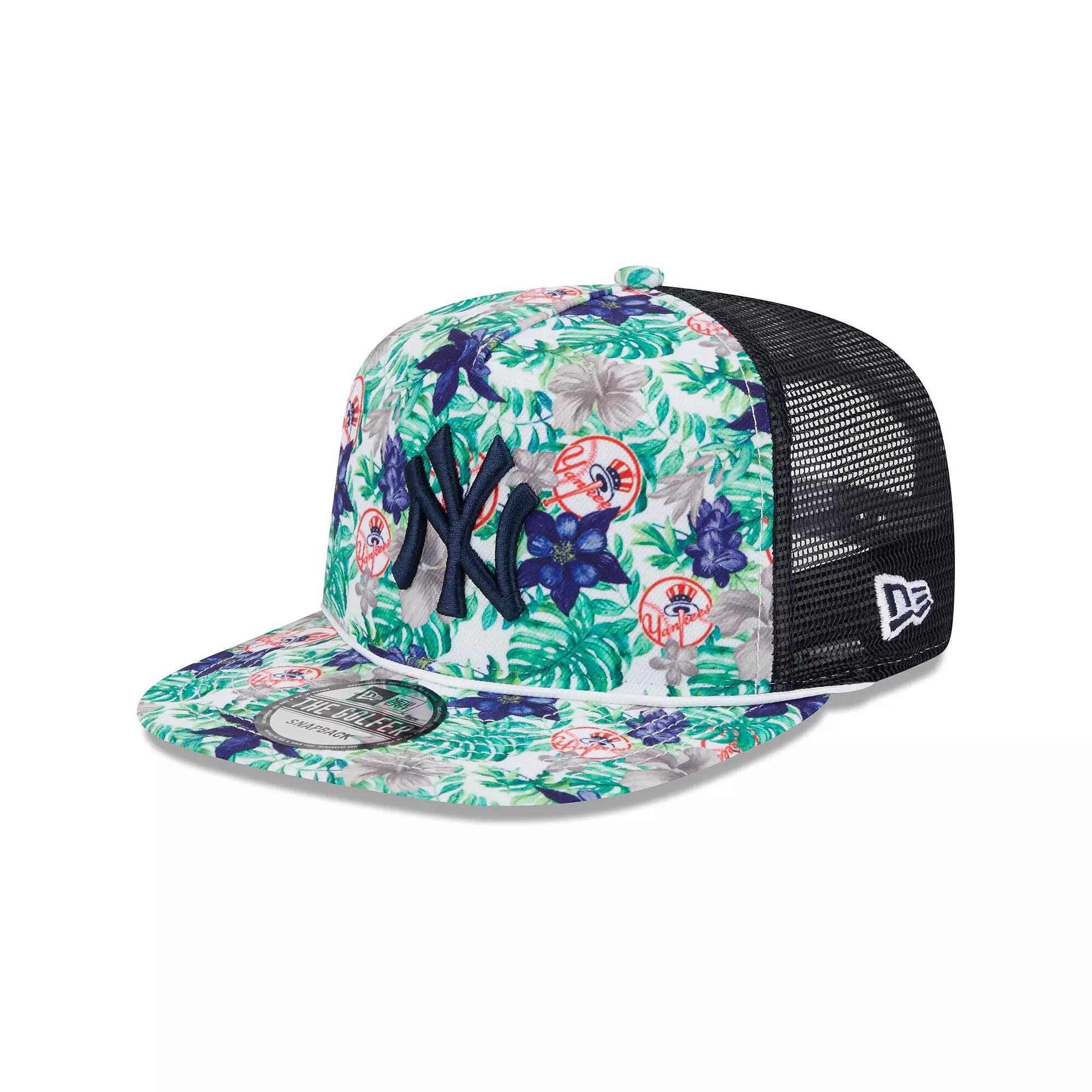 Men's New Era New York Yankees Tropic Floral Golfer Snapback Hat, Blue Product Image
