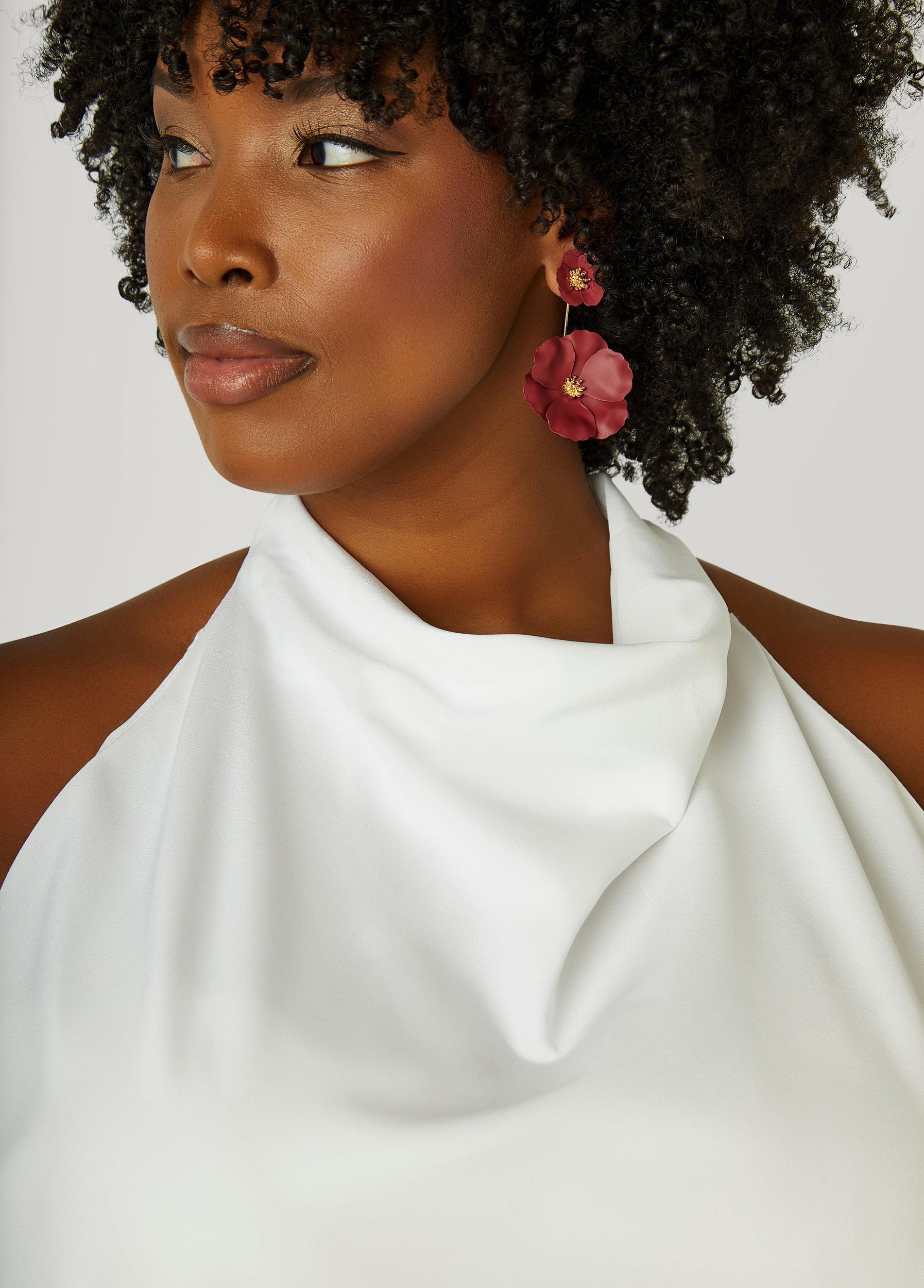 Satin Cowl Neck Top Product Image