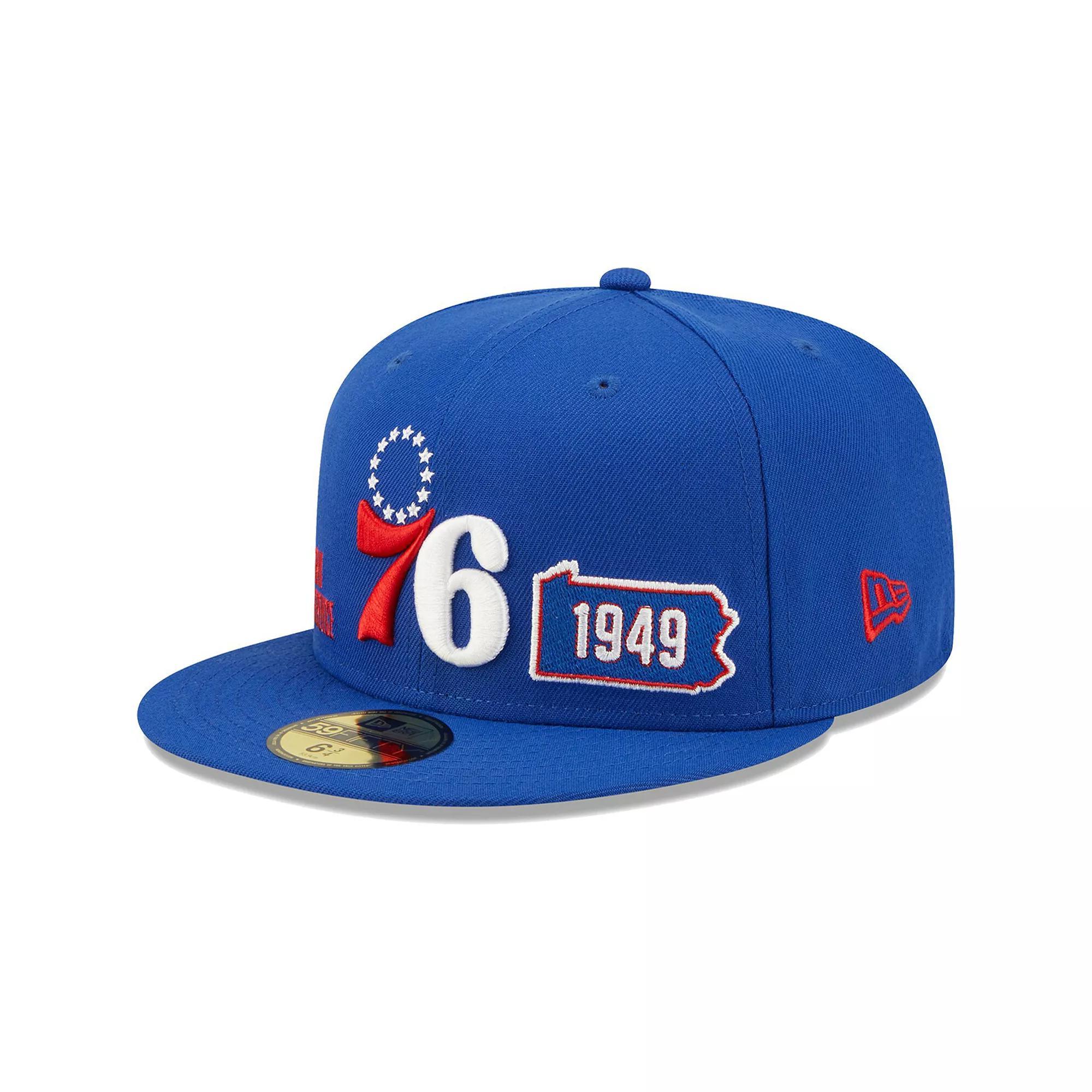 Men's New Era Royal Philadelphia 76ers Fall 22 Identity 59FIFTY Fitted Hat, Size: 7 1/8, 76r Blue Product Image