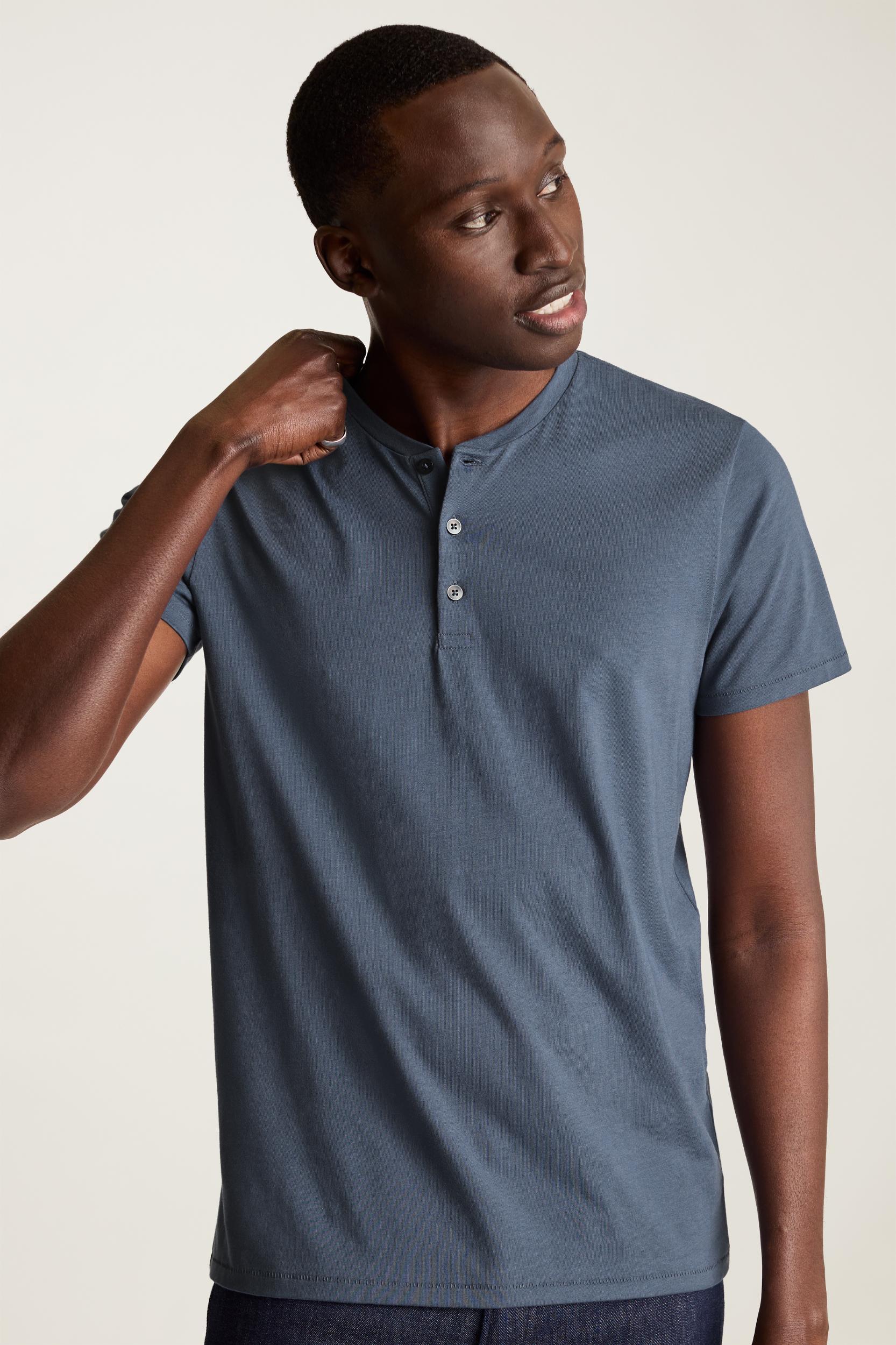 Pima Performance Short Sleeve Henley Product Image