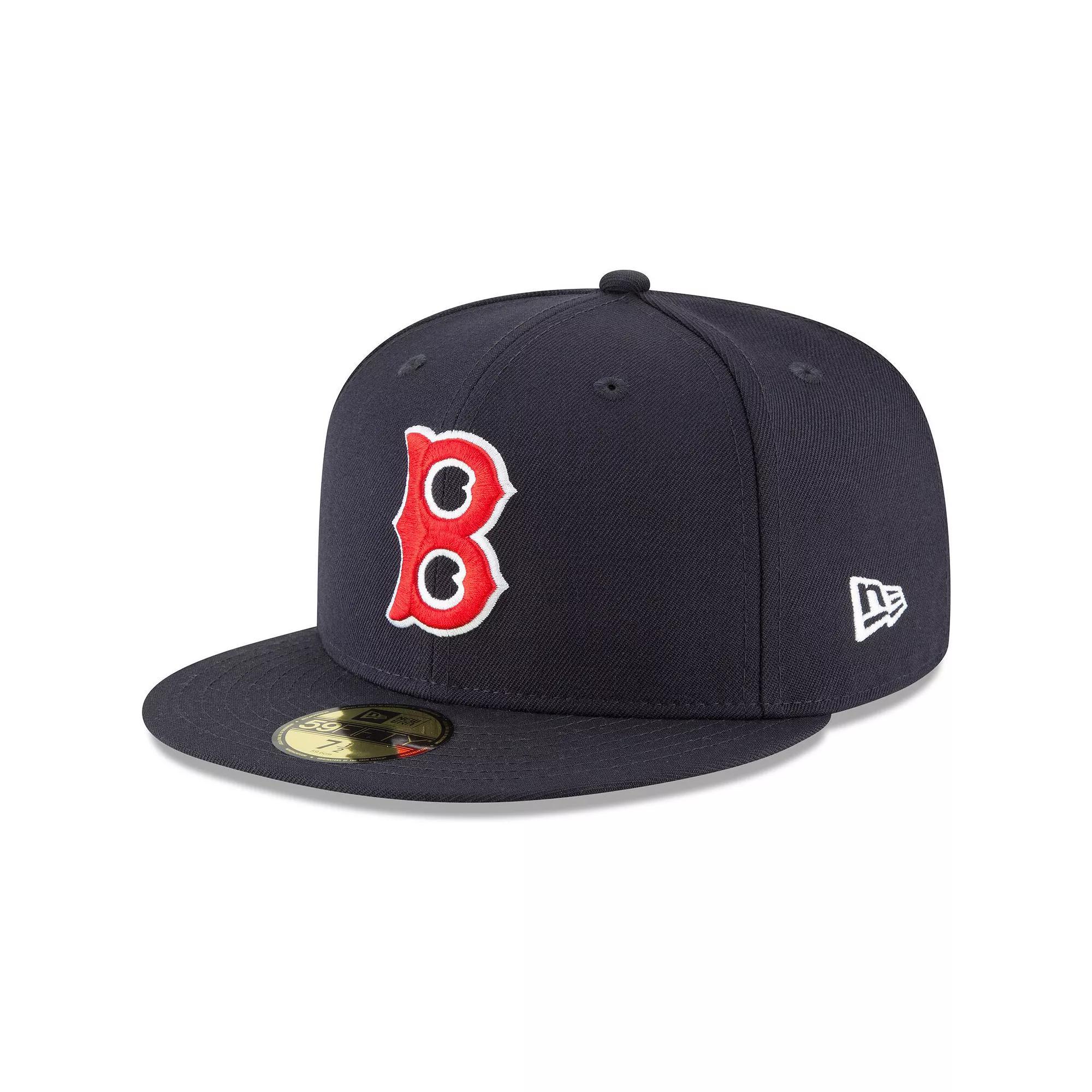 Men's New Era Navy Boston Red Sox Cooperstown Collection Wool 59FIFTY Fitted Hat, Size: 7 7/8, Blue Product Image