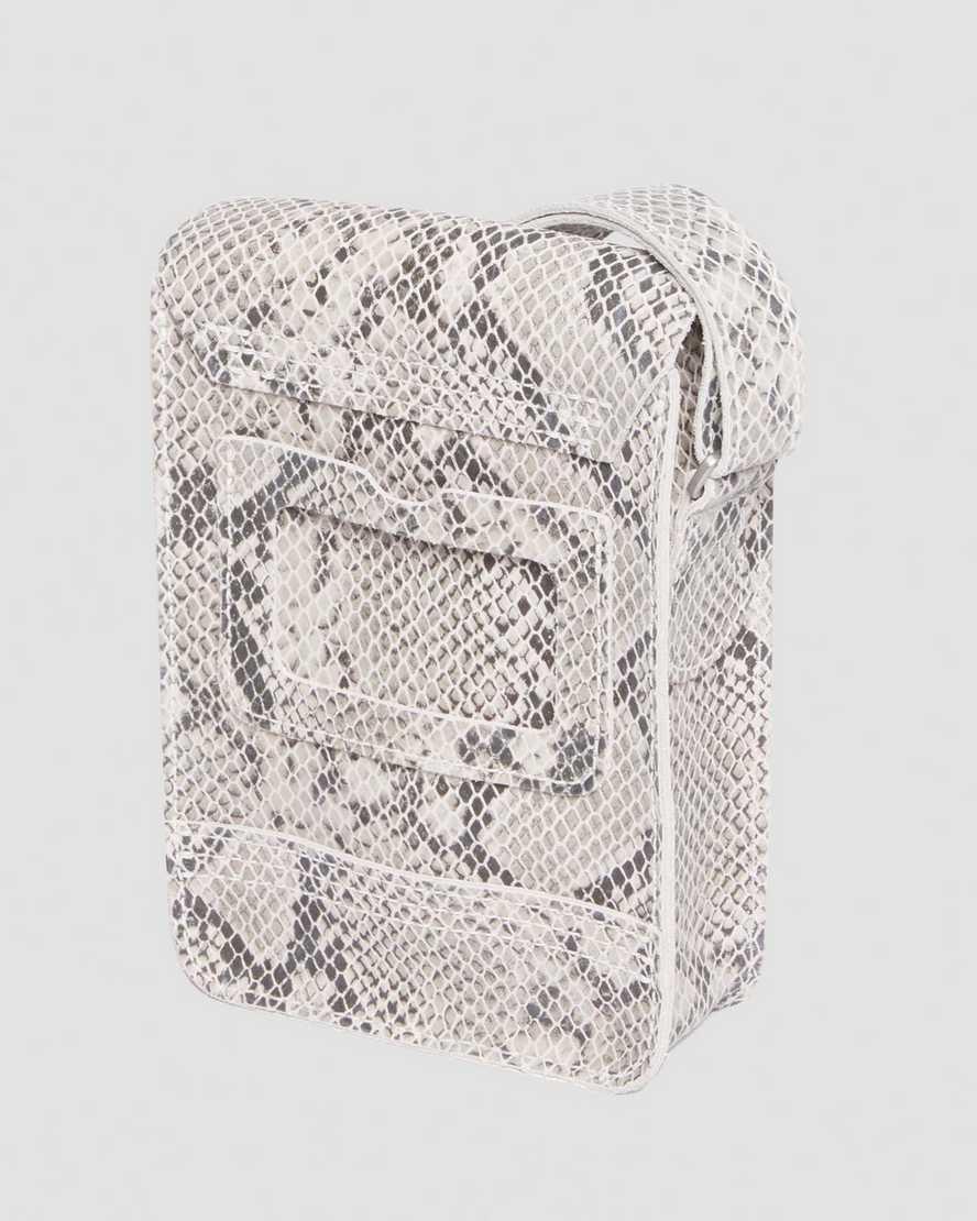 Snake Print Leather Vertical Crossbody Bag Product Image