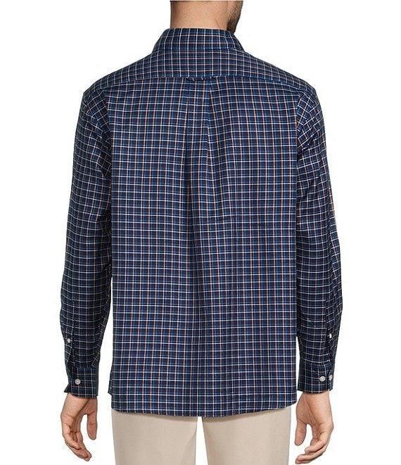 Roundtree & Yorke Long Sleeve Windowpane Pattern Sport Shirt Product Image