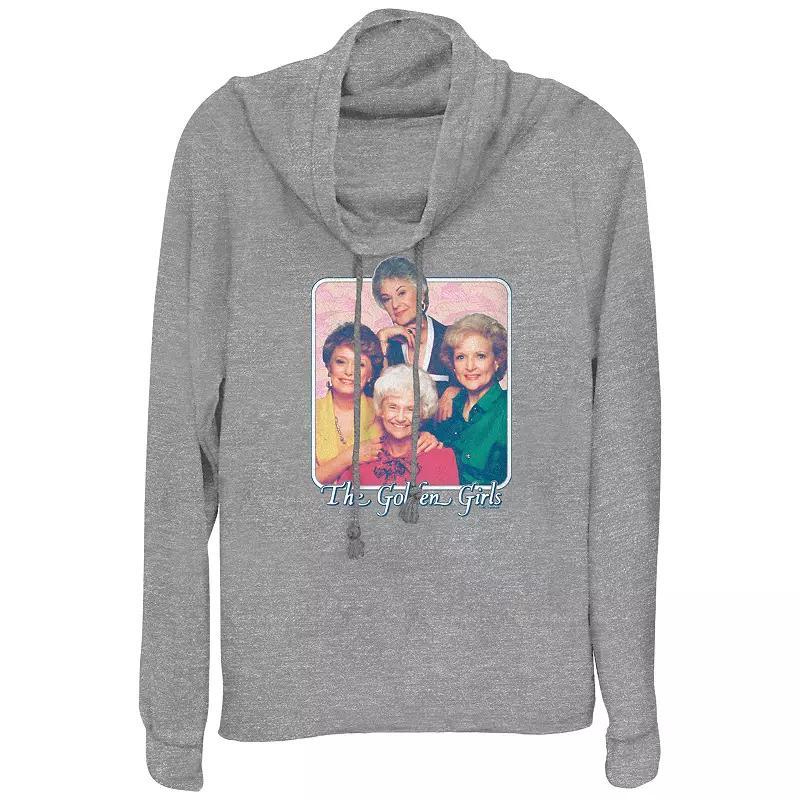Plus Size The Golden Girls Vintage Portrait Cowlneck Graphic Lightweight Long Sleeve, Women's, Size: 1XL, Gray Grey Product Image