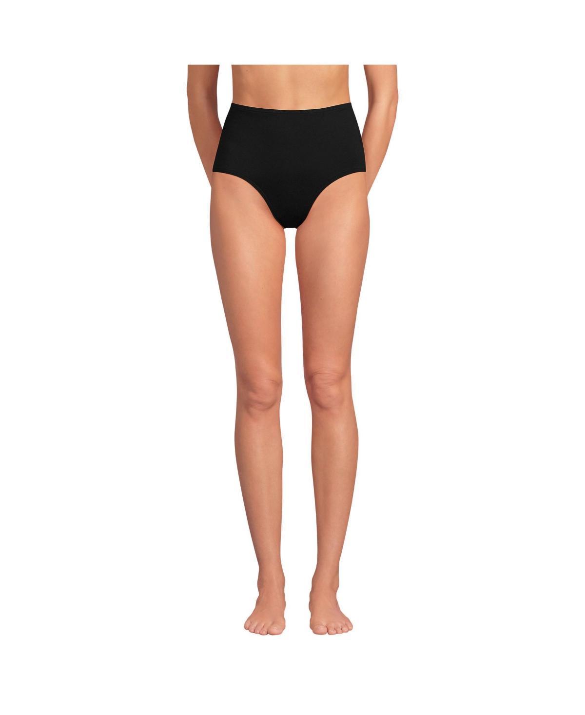 Women's Lands' End Sculpting Swim Bottoms, Size: 10, Green Petunia Product Image