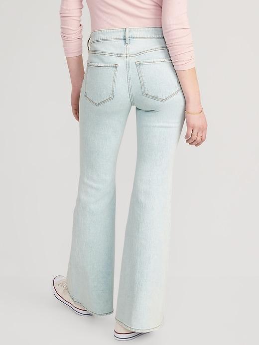 Mid-Rise Super-Flare Jeans Product Image
