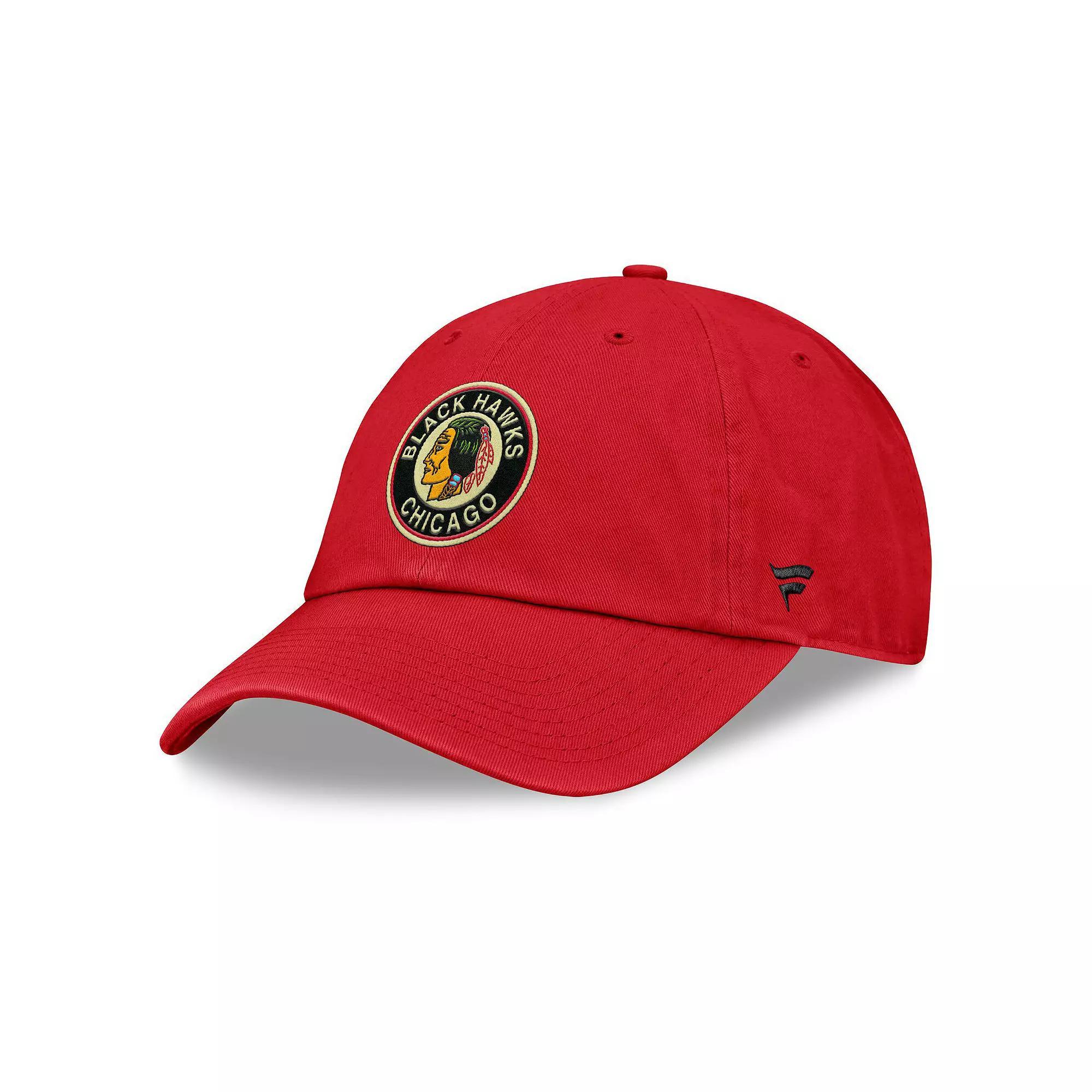 Men's Fanatics Red Chicago Blackhawks Decades Collection Adjustable Hat Product Image