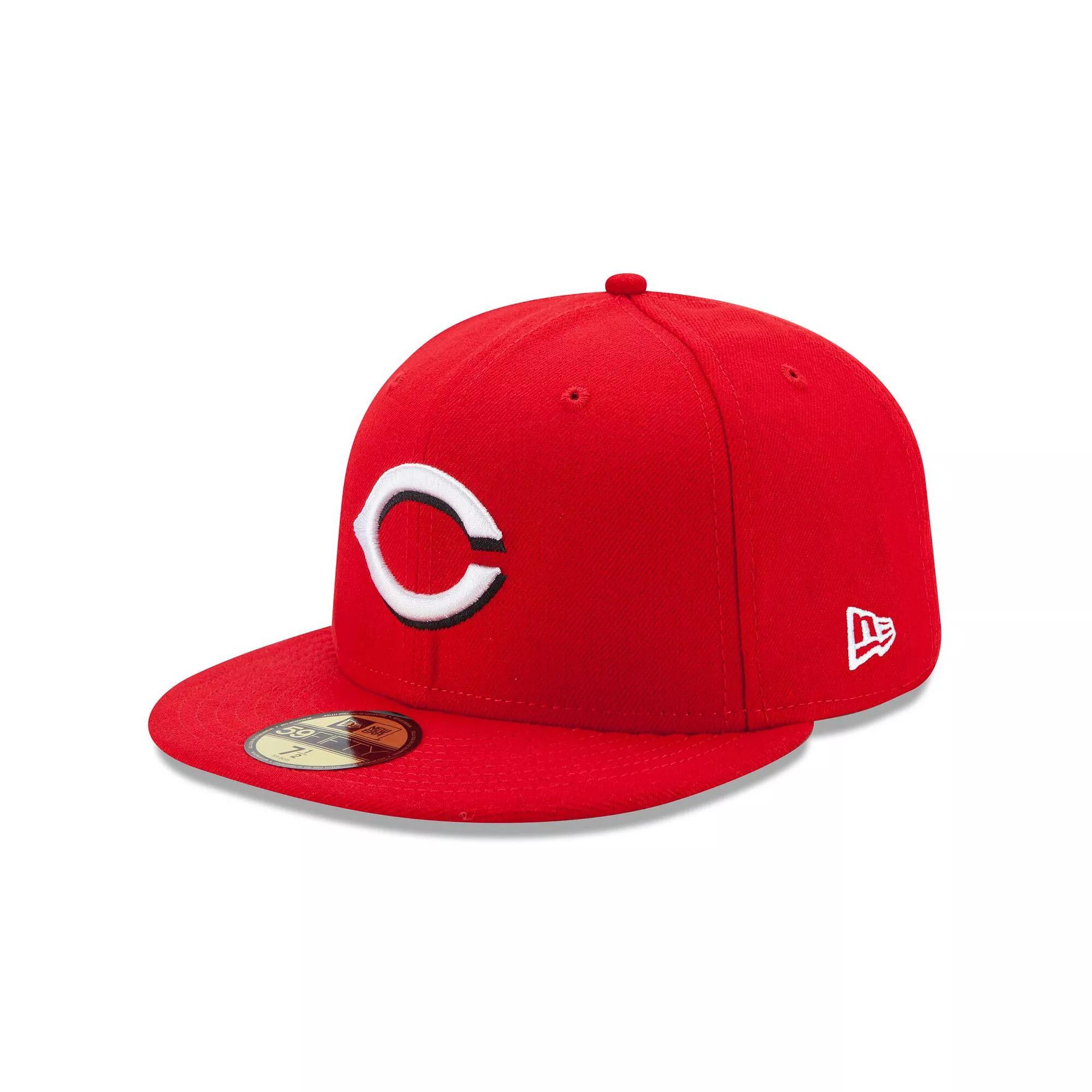Men's New Era Red Cincinnati Reds Home Authentic Collection On-Field 59FIFTY Fitted Hat, Size: 7 1/4, Red Red Product Image